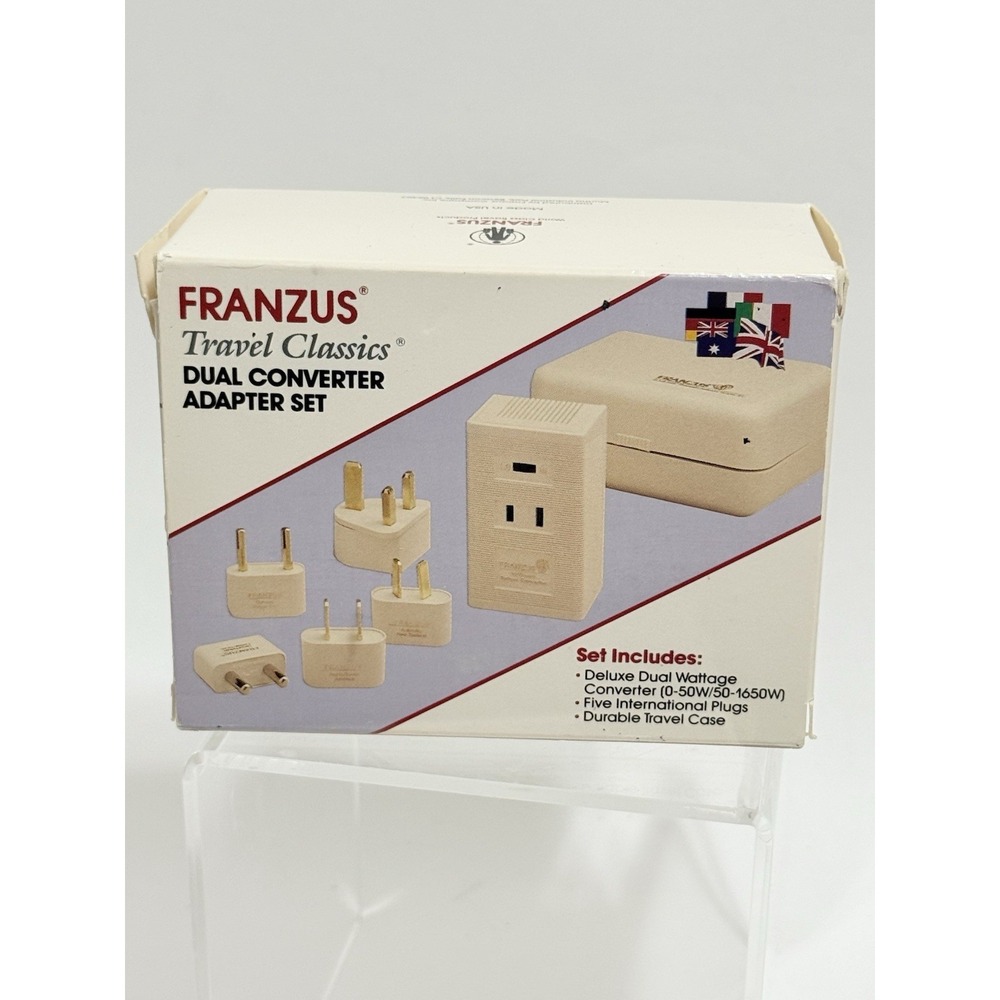 Franzus Travel Classics Dual Wattage International Converter Adapter Set